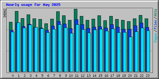Hourly usage for May 2025